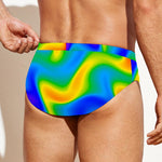 Rainbow Psychedelic Trippy Print Men's Swim Briefs
