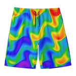 Rainbow Psychedelic Trippy Print Men's Swim Trunks