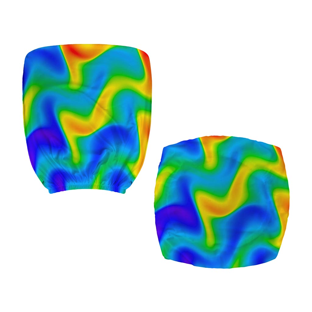 Rainbow Psychedelic Trippy Print Office Chair Cover
