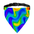 Rainbow Psychedelic Trippy Print Over The Collar Dog Bandana