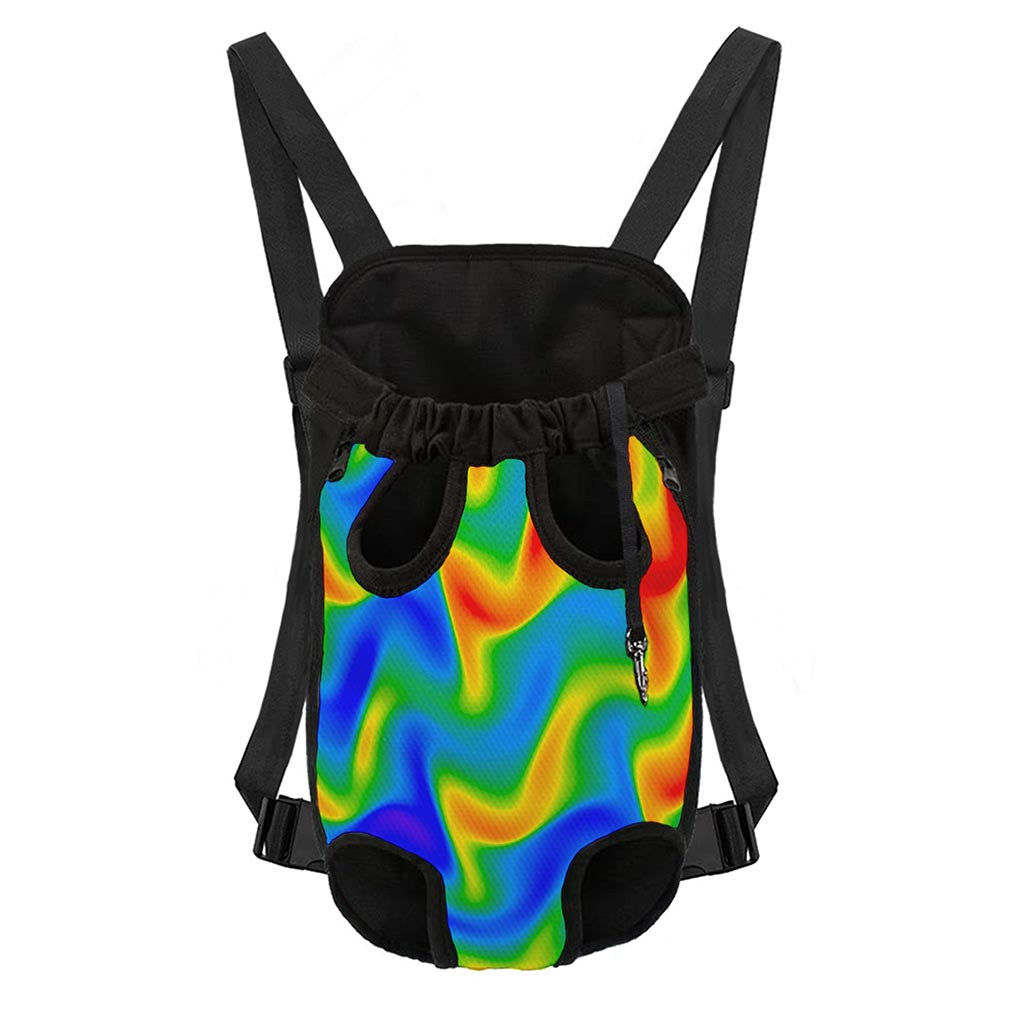 Rainbow Psychedelic Trippy Print Pet Carrier Backpack