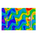 Rainbow Psychedelic Trippy Print Placemat