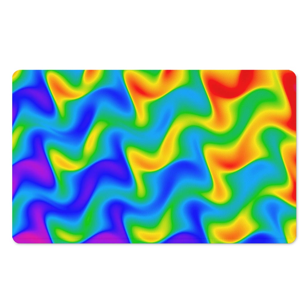 Rainbow Psychedelic Trippy Print Polyester Doormat