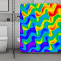 Rainbow Psychedelic Trippy Print Polyester Shower Curtain