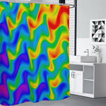 Rainbow Psychedelic Trippy Print Premium Shower Curtain