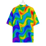 Rainbow Psychedelic Trippy Print Rayon Hawaiian Shirt
