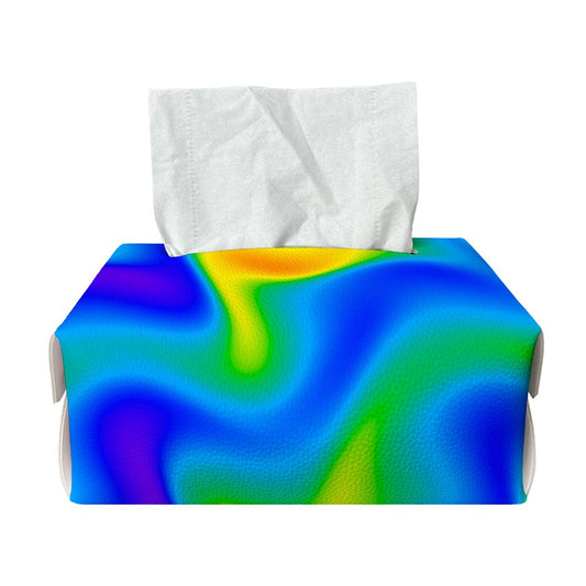 Rainbow Psychedelic Trippy Print Rectangle Tissue Box Cover