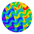 Rainbow Psychedelic Trippy Print Round Blanket