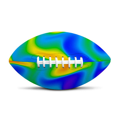 Rainbow Psychedelic Trippy Print Rugby Ball