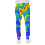 Rainbow Psychedelic Trippy Print Scuba Joggers