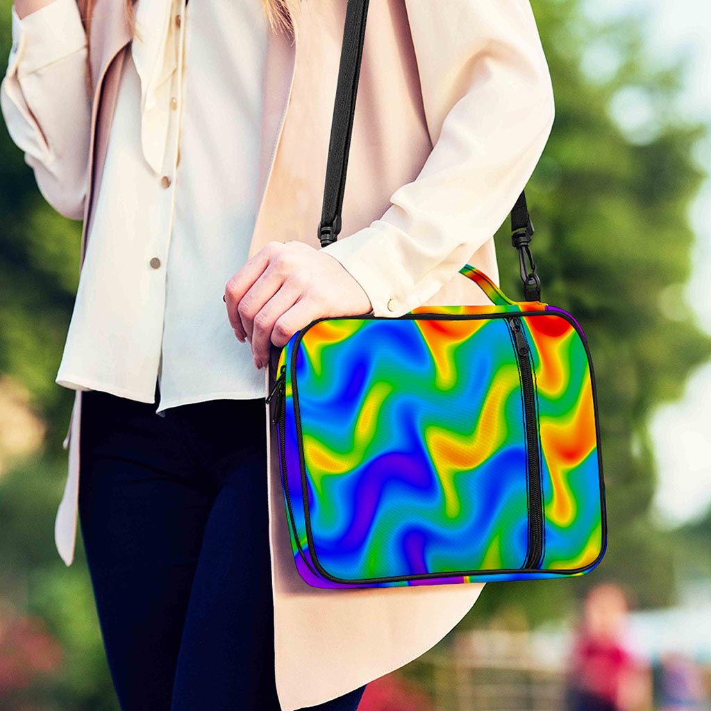Rainbow Psychedelic Trippy Print Shoulder Strap Bible Bag