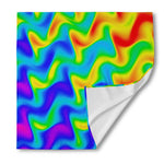 Rainbow Psychedelic Trippy Print Silk Bandana