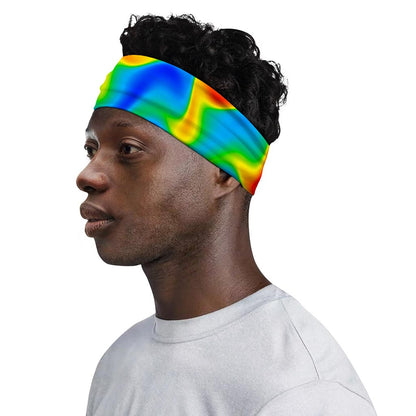 Rainbow Psychedelic Trippy Print Sports Headband