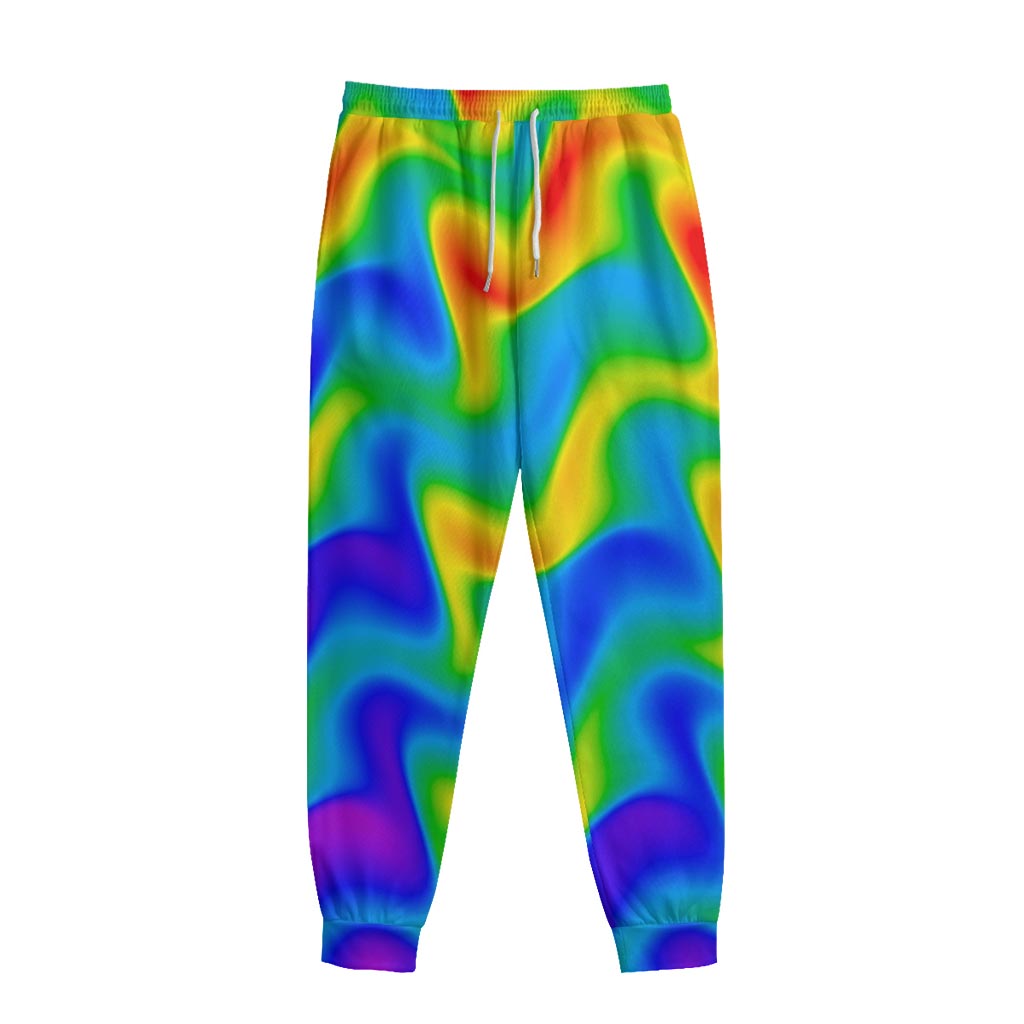 Rainbow Psychedelic Trippy Print Sweatpants