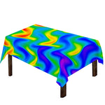 Rainbow Psychedelic Trippy Print Tablecloth