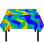 Rainbow Psychedelic Trippy Print Tablecloth