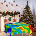 Rainbow Psychedelic Trippy Print Tablecloth