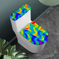 Rainbow Psychedelic Trippy Print Toilet Lid And Tank Cover Set