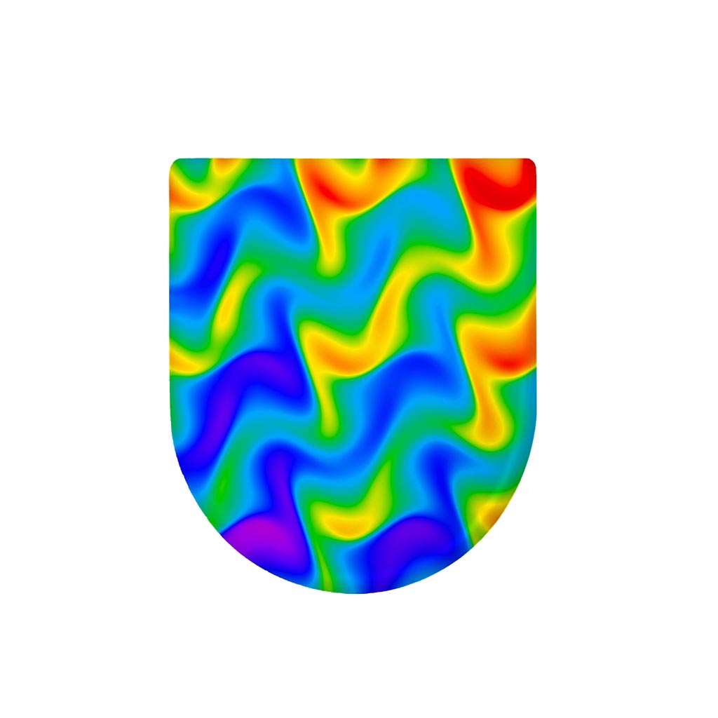 Rainbow Psychedelic Trippy Print Toilet Lid Cover