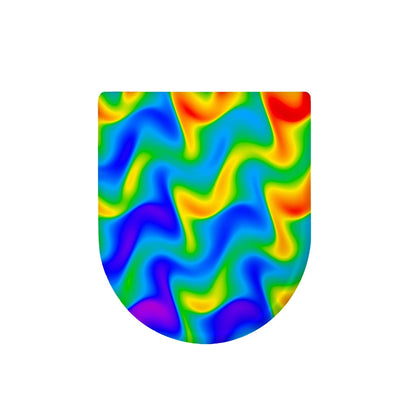 Rainbow Psychedelic Trippy Print Toilet Lid Cover