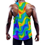Rainbow Psychedelic Trippy Print Training Tank Top