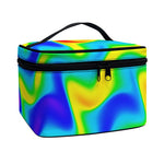 Rainbow Psychedelic Trippy Print Travel Makeup Bag