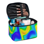 Rainbow Psychedelic Trippy Print Travel Makeup Bag