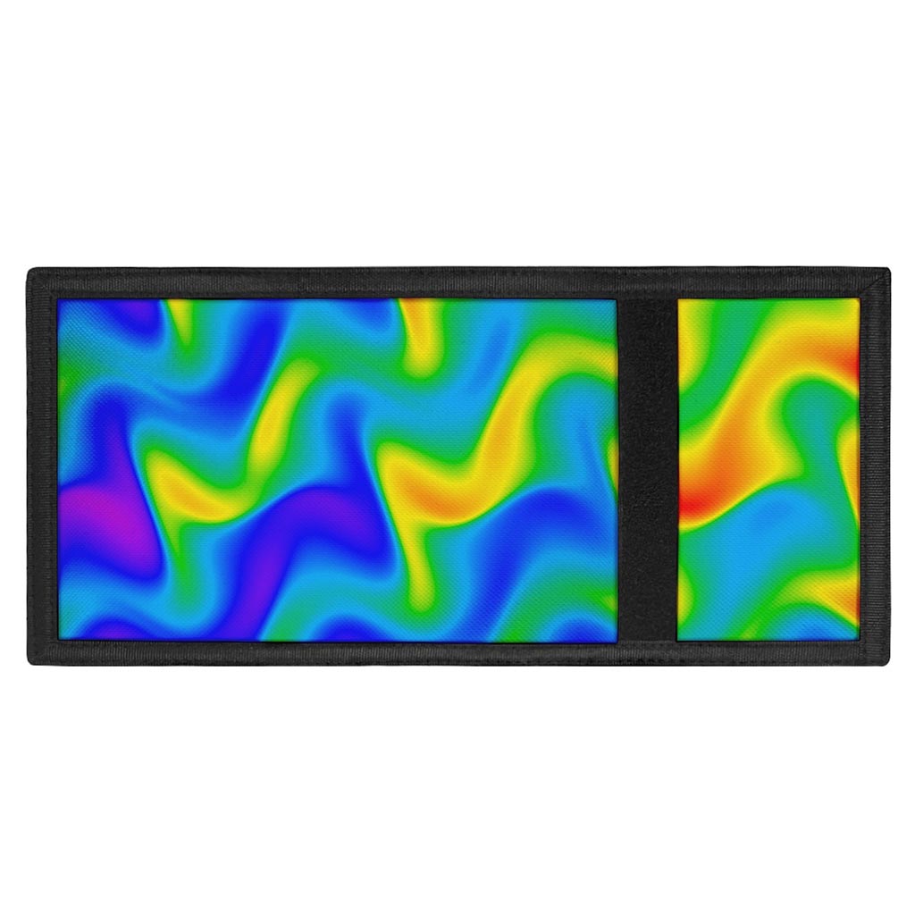 Rainbow Psychedelic Trippy Print Trifold Wallet