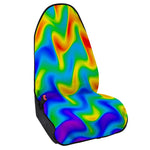 Rainbow Psychedelic Trippy Print Waterproof Car Seat Cover