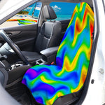 Rainbow Psychedelic Trippy Print Waterproof Car Seat Cover