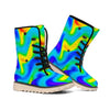 Rainbow Psychedelic Trippy Print Winter Boots