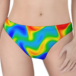 Rainbow Psychedelic Trippy Print Women's Thong