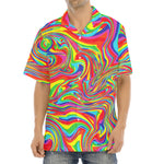 Rainbow Rave Print Aloha Shirt