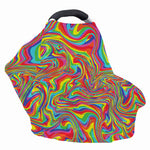 Rainbow Rave Print Baby Seat Cover
