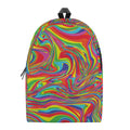 Rainbow Rave Print School Backpack