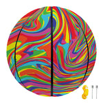 Rainbow Rave Print Basketball