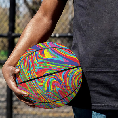 Rainbow Rave Print Basketball