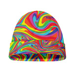 Rainbow Rave Print Beanie