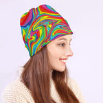 Rainbow Rave Print Beanie