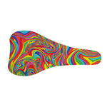 Rainbow Rave Print Bicycle Seat Cover