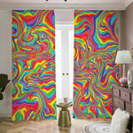 Rainbow Rave Print Blackout Pencil Pleat Curtains