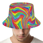 Rainbow Rave Print Bucket Hat
