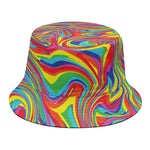 Rainbow Rave Print Bucket Hat