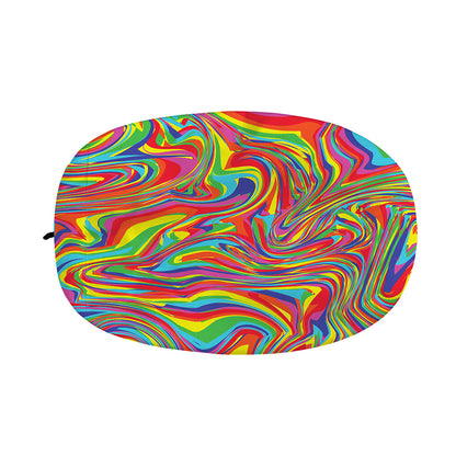 Rainbow Rave Print Car Side Mirror Covers
