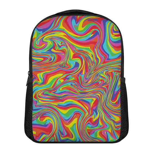 Rainbow Rave Print Casual Backpack