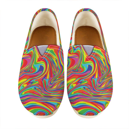 Rainbow Rave Print Casual Shoes