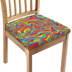Rainbow Rave Print Chair Cushion Cover