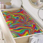 Rainbow Rave Print Changing Pad Cover