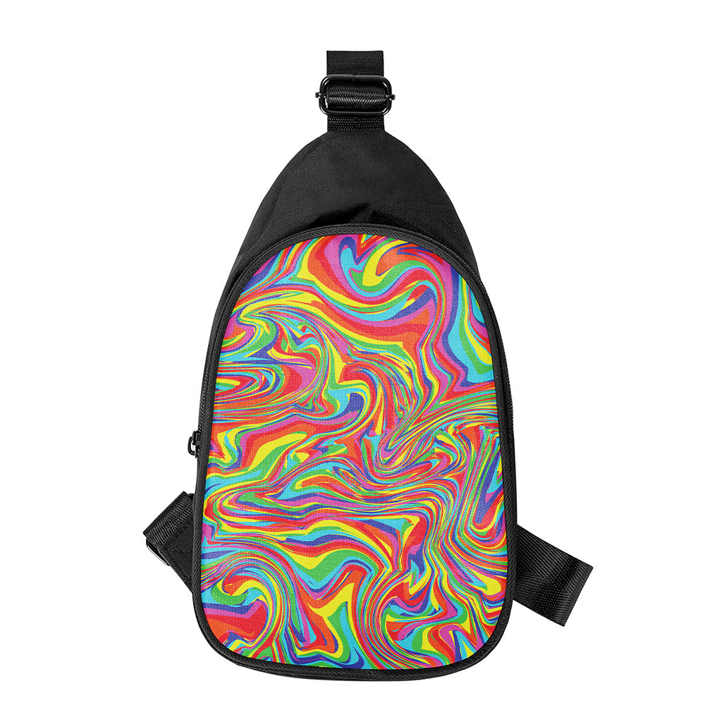 Rainbow Rave Print Chest Bag