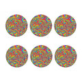Rainbow Rave Print Coaster Set